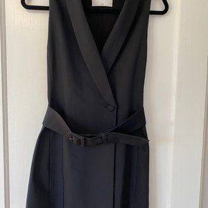 Aritzia Torino Black Blazer Vest with Belt, Size 6